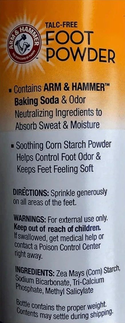 Arm & Hammer Talc-Free Foot Powder 5 oz - Odor Neutralizer & Moisture Absorb