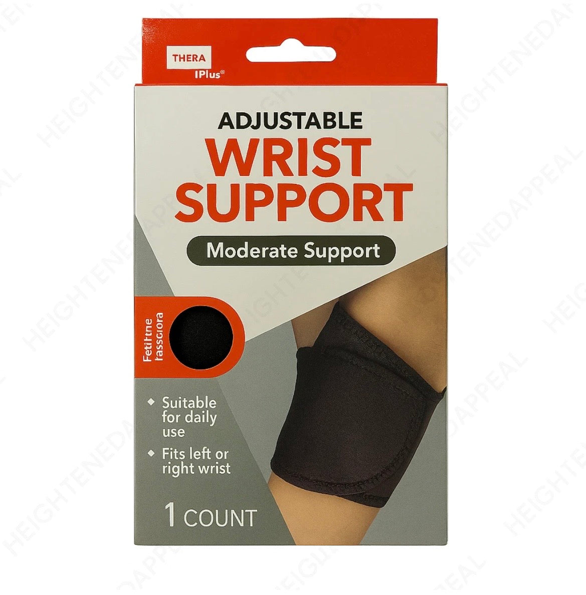 Thera Plus Adjustable Wrist Brace Black One Size Moderate Support