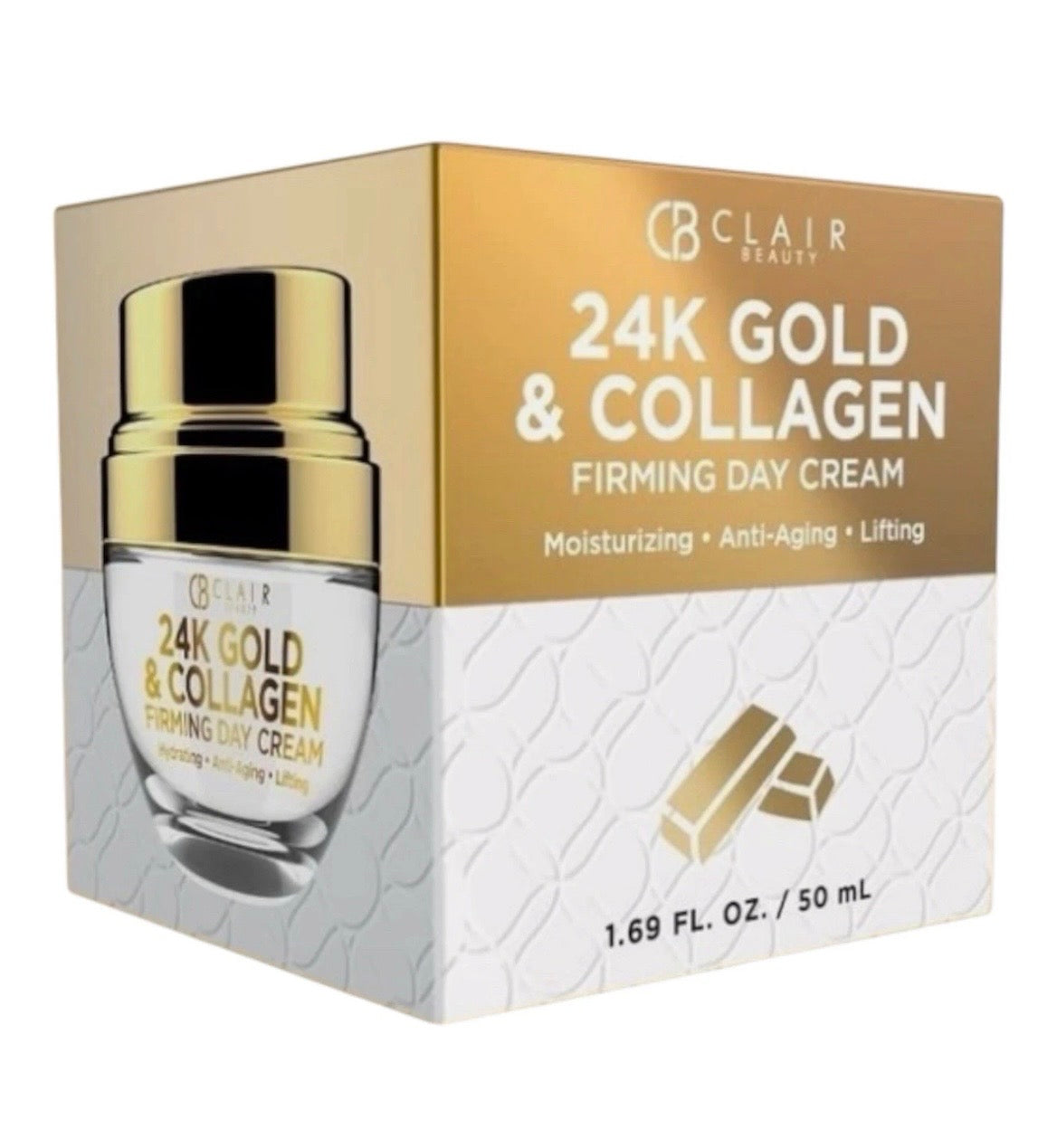 Clear Beauty 24K Gold Collagen Firming Day Cream, Hydraating, 1.69 oz