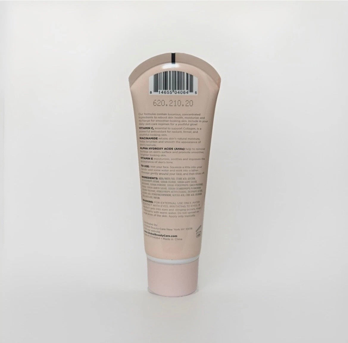 Global Beauty Care Vitamin C Facial Cleanser Niacinamide AHA Glow 2.5oz