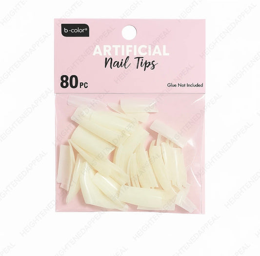 Square Nail Tips Clear Full Cover 80pc Acrylic Gel Professional Nail Tech