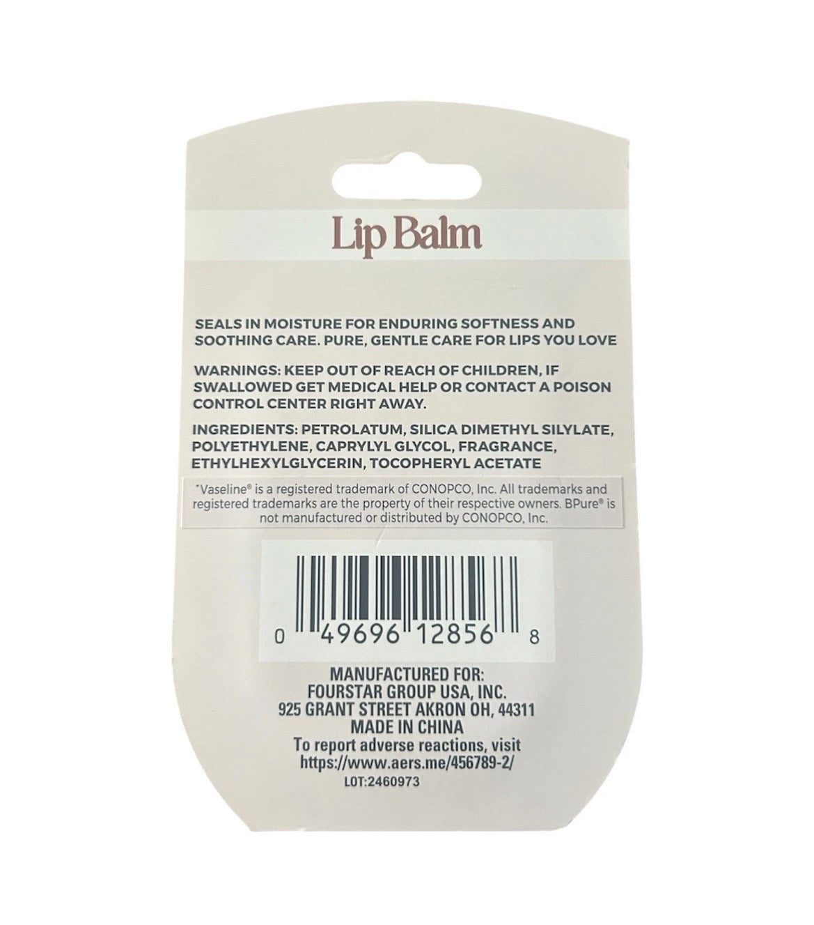 bPure Lip Balm For Silky And Soft Lips - Cocoa Butter Scented