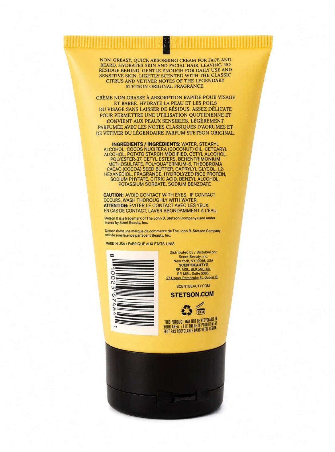 Stetson Original Deep Moisture Cream For Men’s Face And Beard 5oz