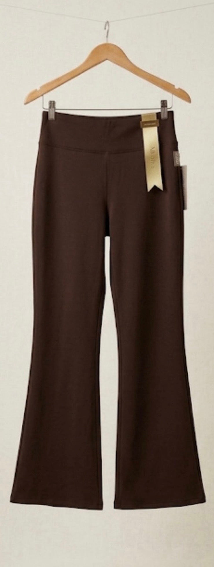 Olive Avenue Flared Leggings Brown High Rise Stretch Pants Women’s Size M