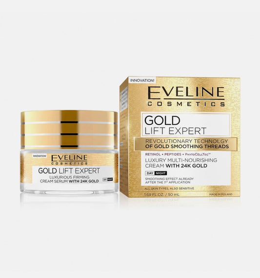 Eveline Cosmetics Gold Lift Expert Luxury MultiNourishing Cream w/ 24K Gold 1.69