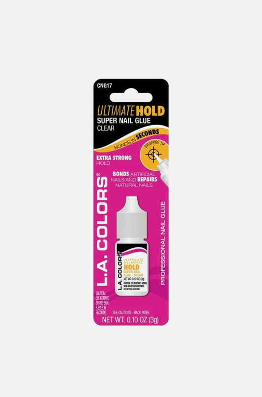 L.A. COLORS Ultimate Hold Precision Tip Super Nail Glue, Clear, 0.10 oz